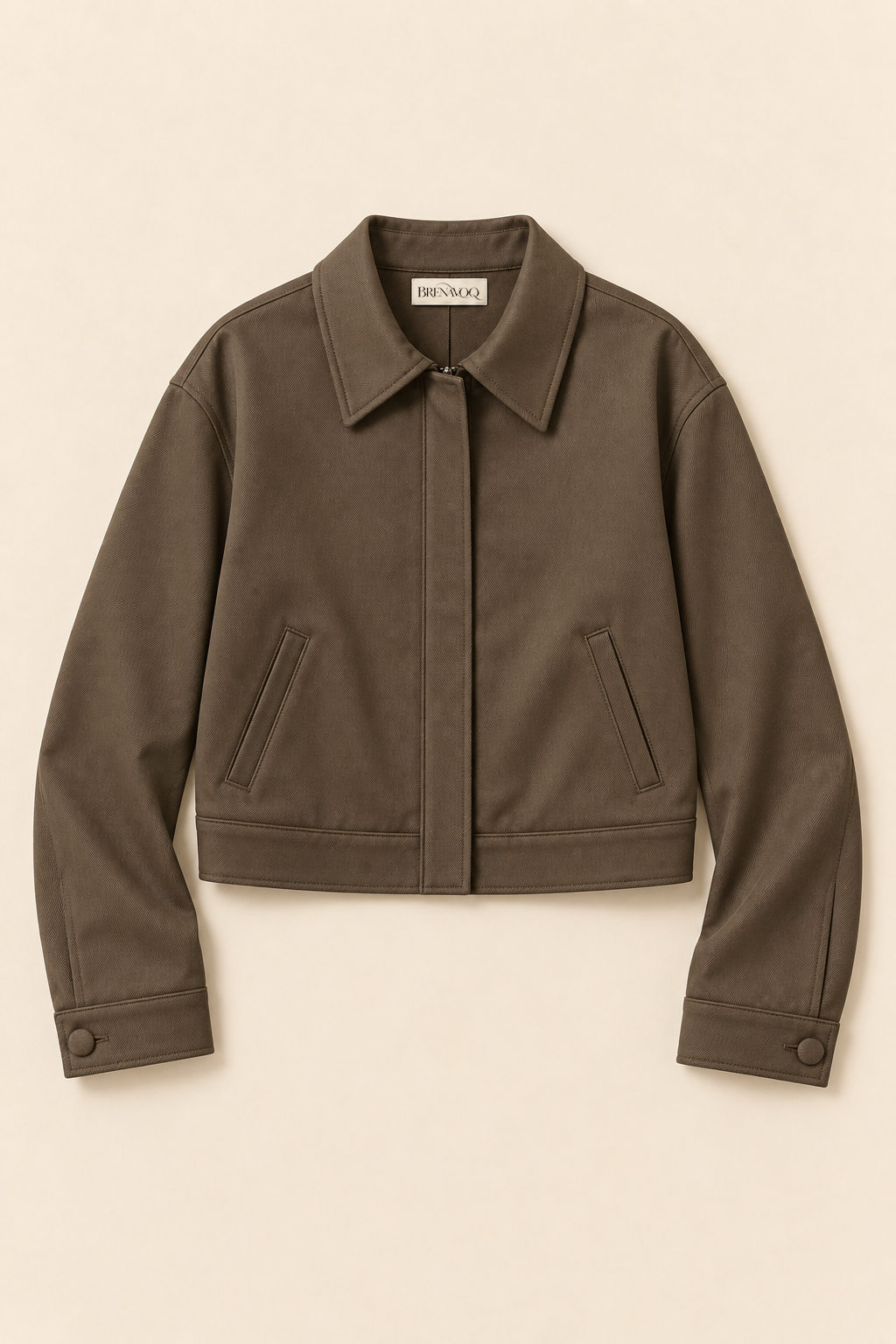 Brenavoq® Cropped Gabardine Jacket