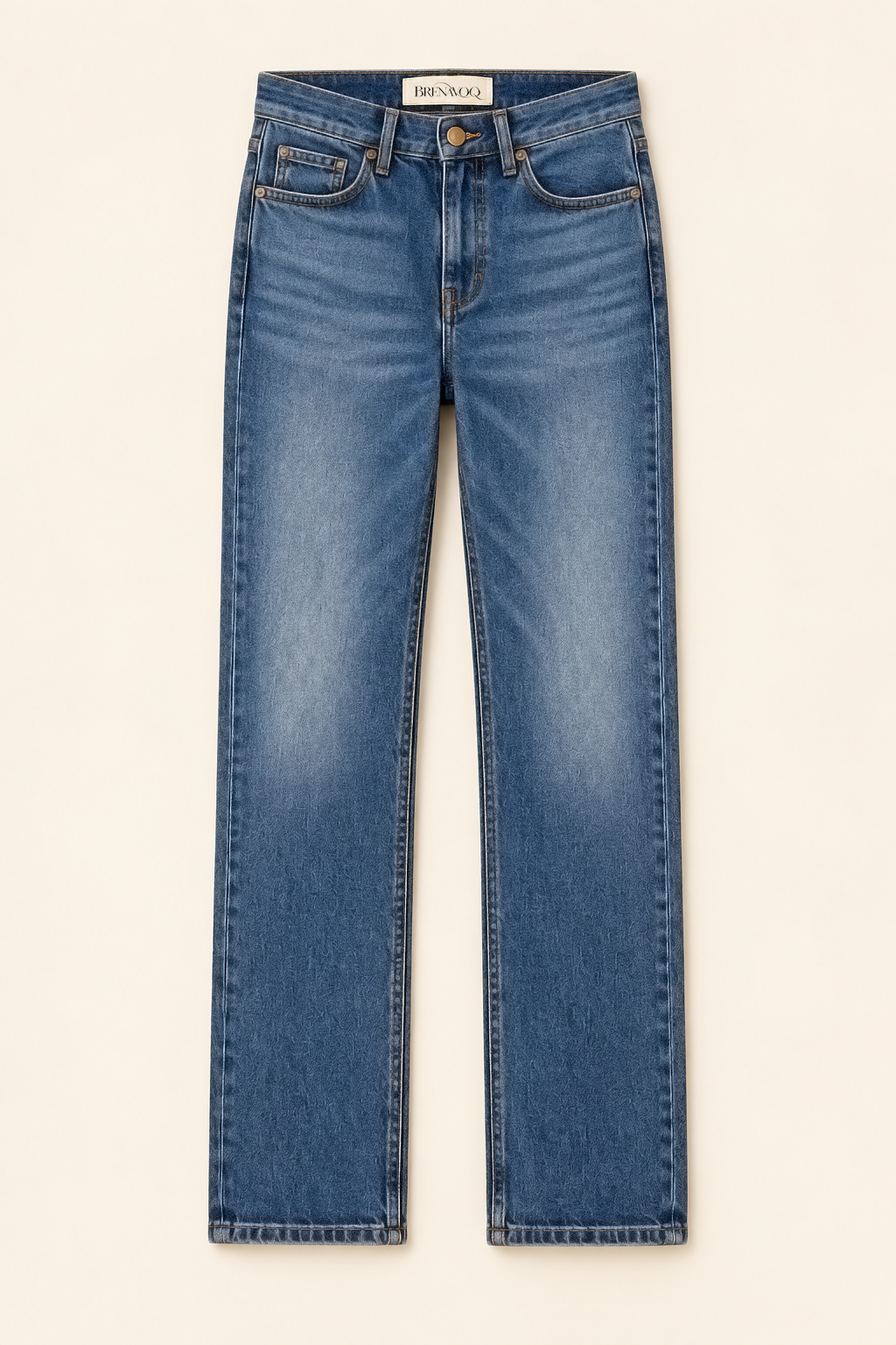 Brenavoq® Five-Pocket Straight Jeans