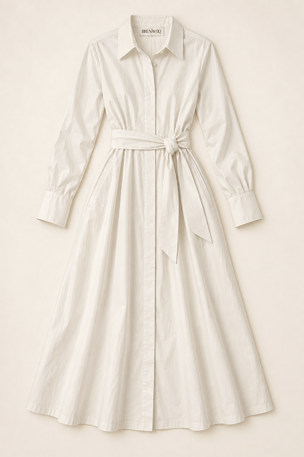 Brenavoq® Cotton Poplin Shirt Dress