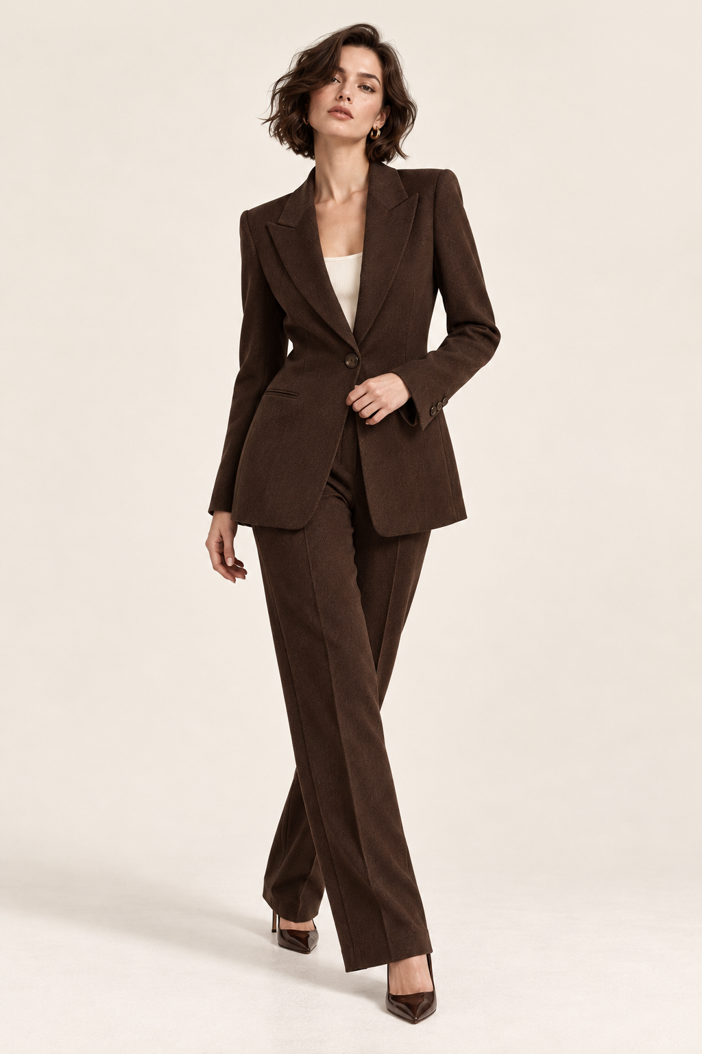 Brenavoq® Single-Breasted Wool Blazer