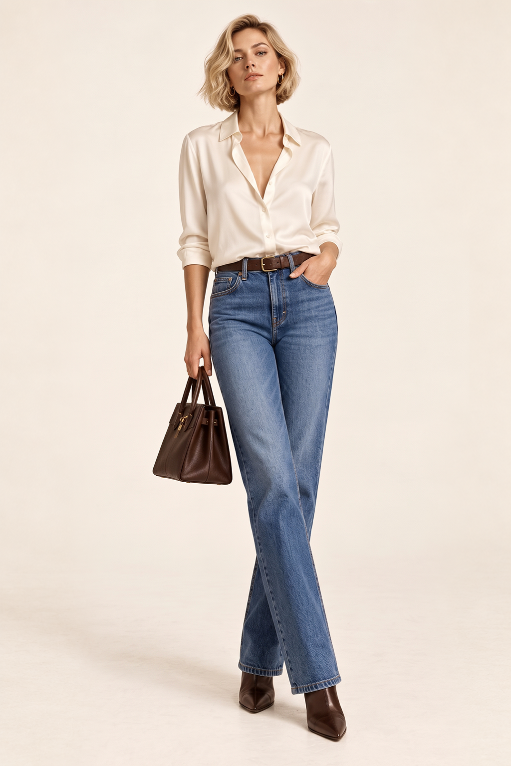 Brenavoq® Five-Pocket Straight Jeans