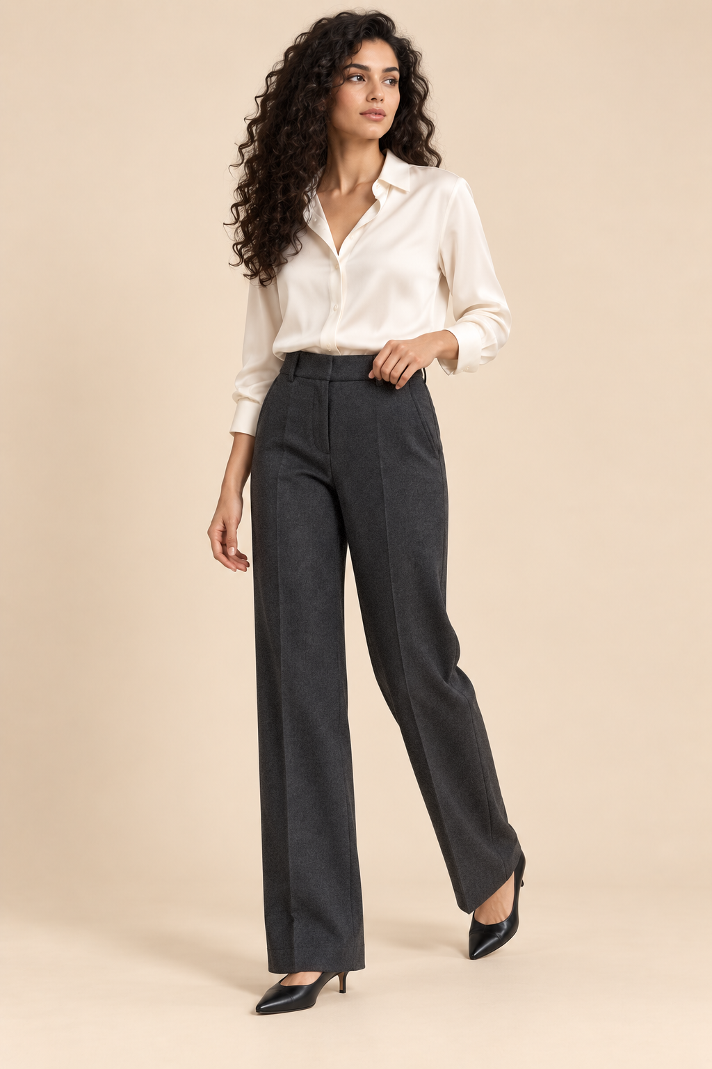 Brenavoq® Straight Wool Trousers