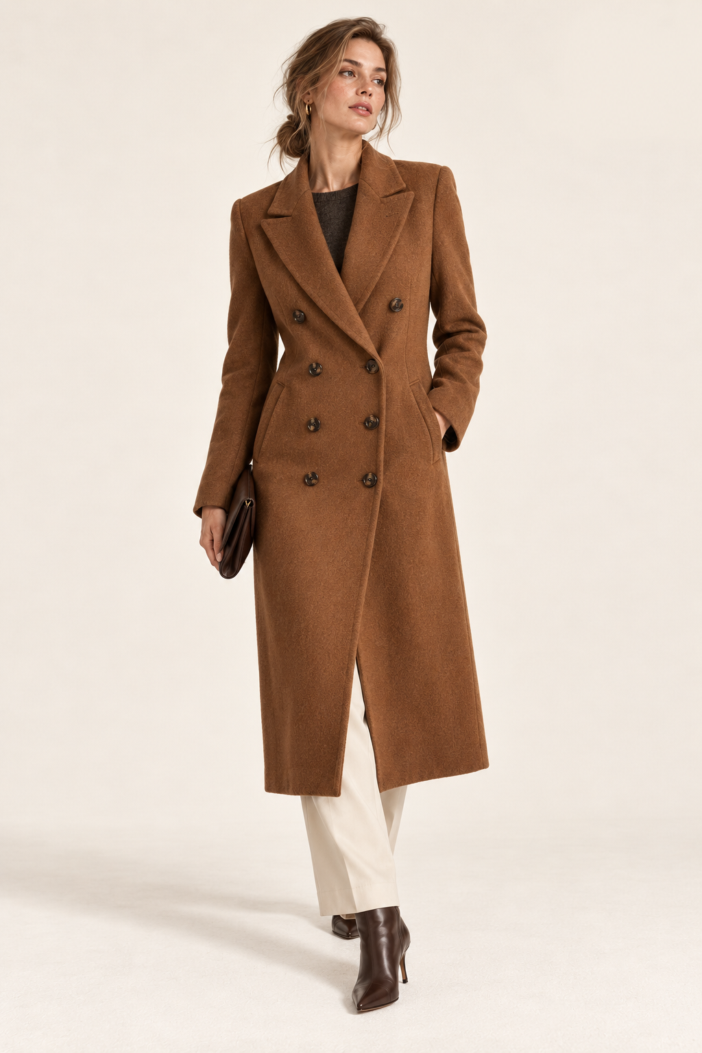 Brenavoq® Double-Breasted Wool Coat