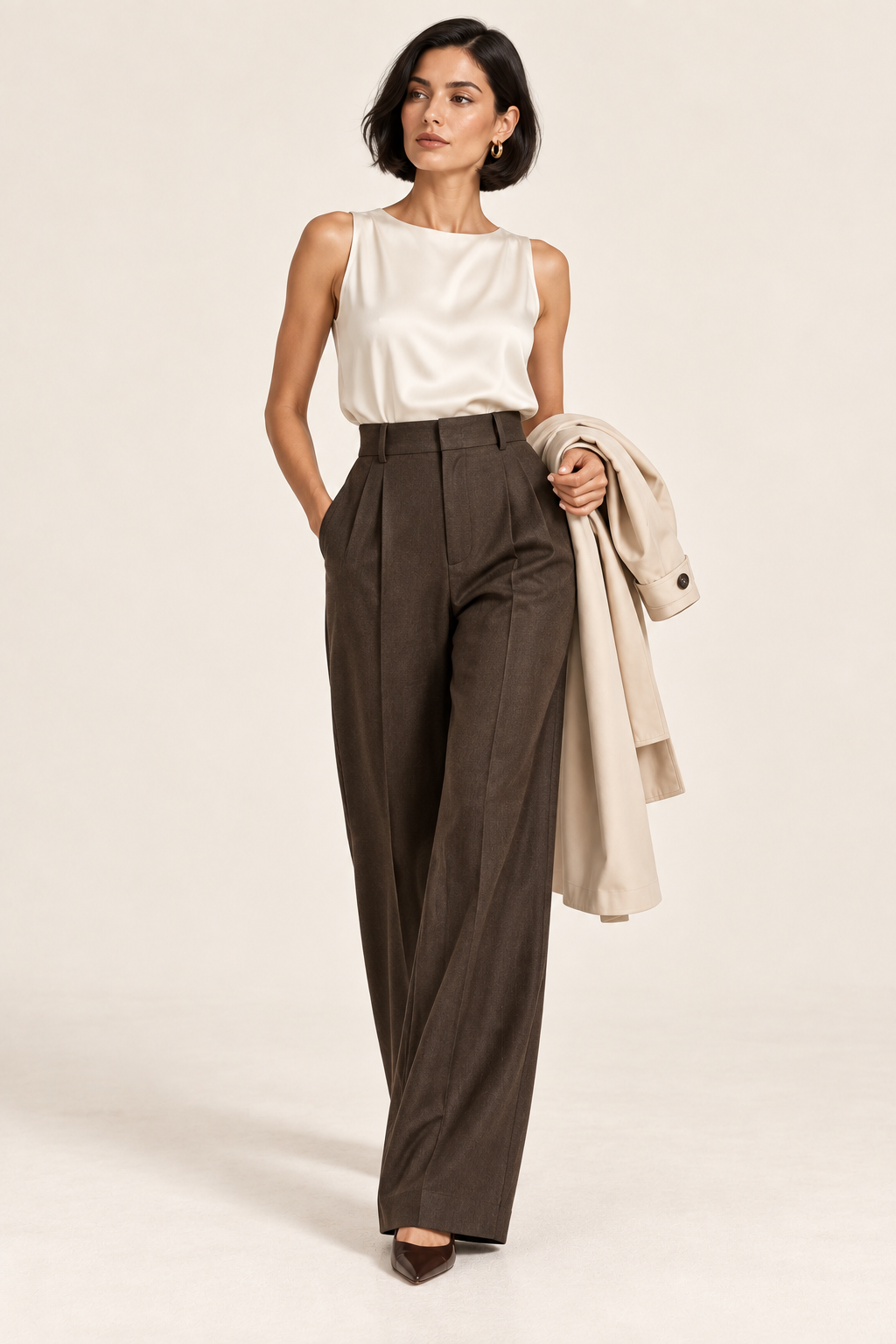 Brenavoq® High-Rise Wide-Leg Trousers