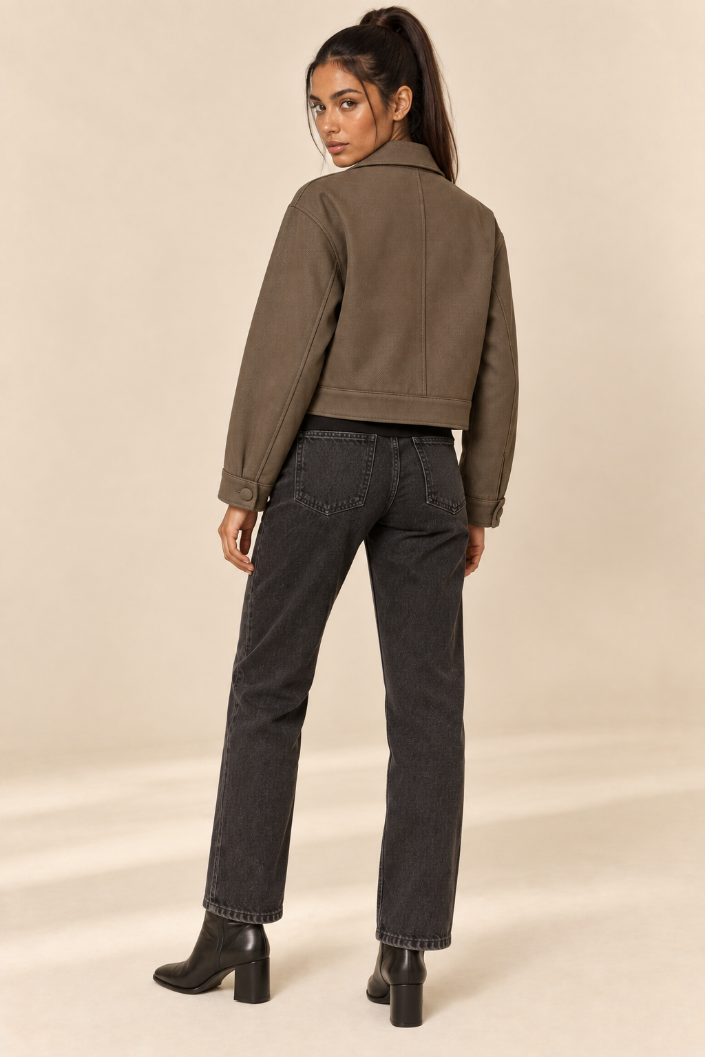 Brenavoq® Cropped Gabardine Jacket